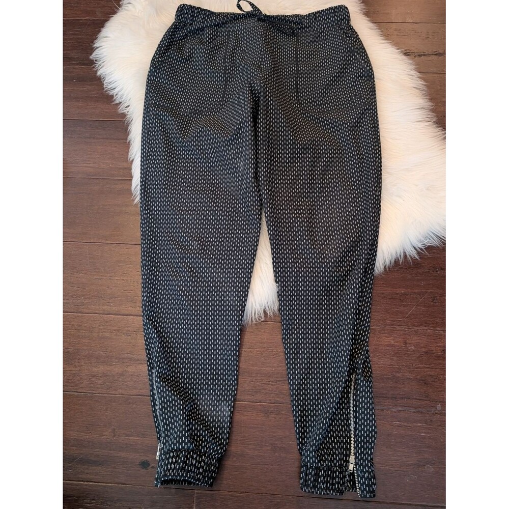 Albion Fit Jetsetter Jogger Pants Black Dash Ankle Zip  Pant Women’s XS